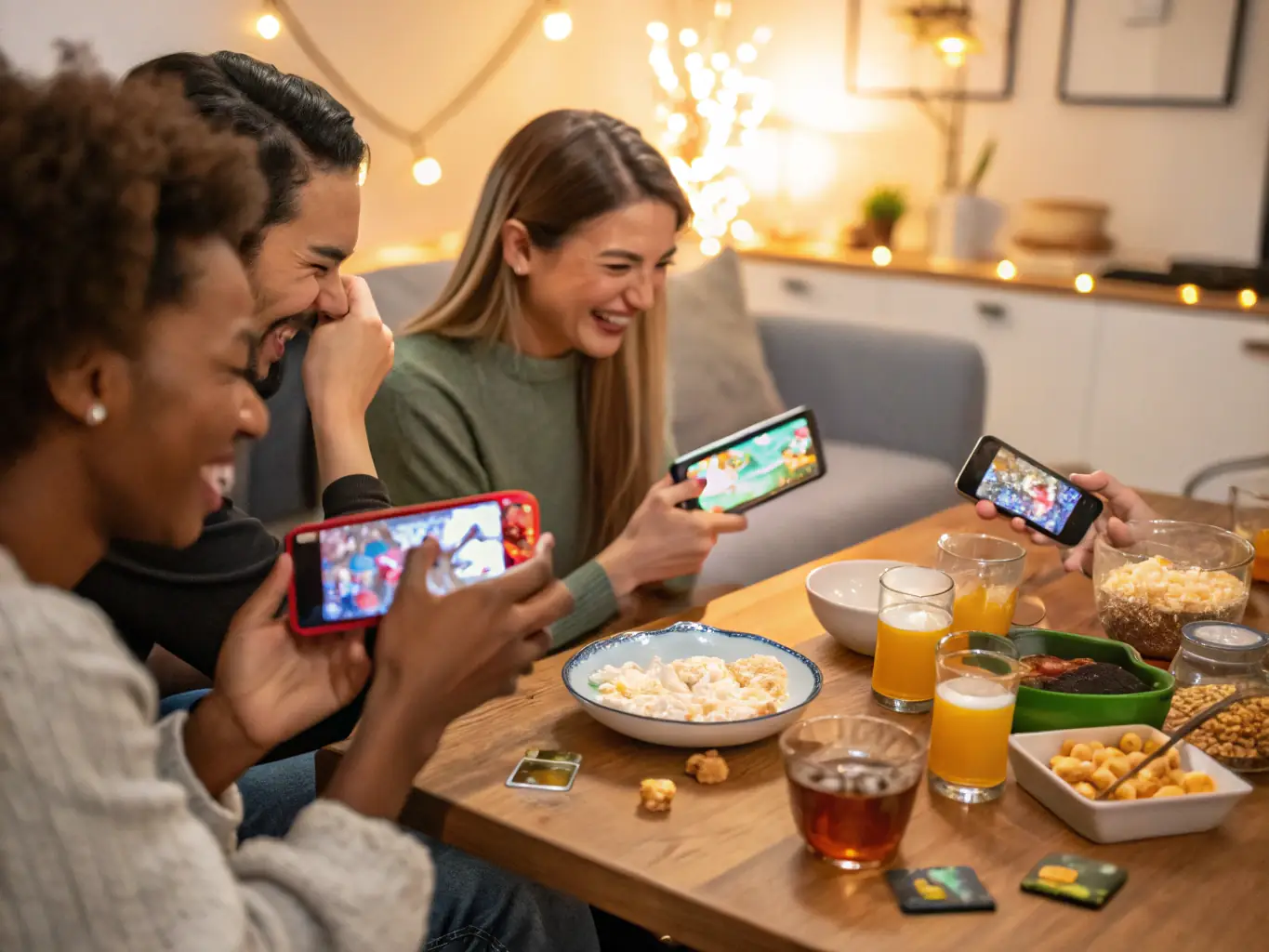 A portrait of a diverse group of Zhengtu International players, showcasing the game's international appeal. The players should be engaged and enjoying the game, highlighting the community aspect.